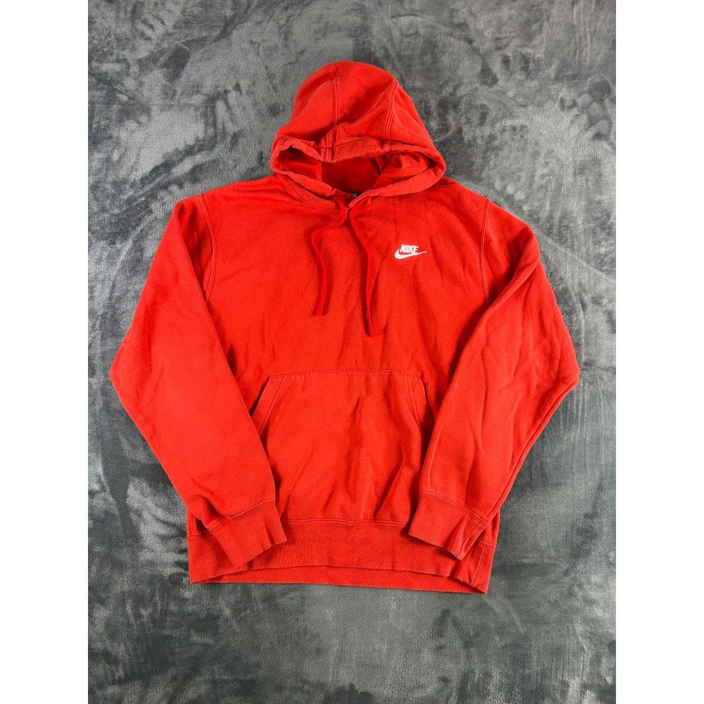 Y2K Nike Small‎ Red Essential Pullover Hoodie Swoosh Logo Grunge Skater